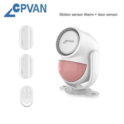 CPVAN New Infrared Motion Detector Sensor Alarm Pencuri 433MHz Wireless PIR Sensor untuk Sistem Alarm Keamanan Rumah 125db Suara