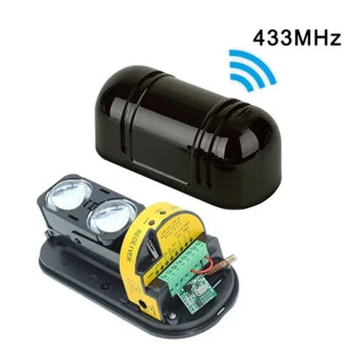 Detector de Sensor infrarrojo inalámbrico a prueba de lluvia, 433MHz, 2 haces, alarma, 100m, 150m, distancia de detección para sistema antirrobo GSM WiFi para el hogar
