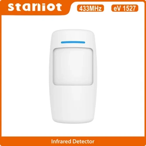 Senzor de mișcare Staniot PIR Detector de infraroșu uman pentru casă inteligentă compatibil Sistem de alarmă de securitate fără fir de 433 Mhz Funcționează cu Alexa
