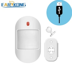 EARYKONG Bewegungssensor Detektor 1527 Typ 433MHz Wireless Infrarout Detektor Support 5V USB Stroumversuergung Fir Heemalarmsystem