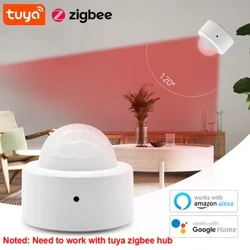 Sensor ya Tuya ZigBee PIR Motion Sensor Usalama wa Kigunduzi Kisio na waya cha Kichunguzi cha Kengele ya Kihisi Mahiri cha Udhibiti wa Programu Inahitaji Kitovu cha Zigbee
