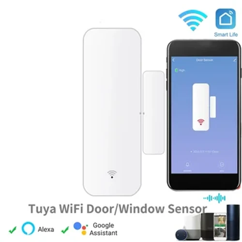 Tuya Wi-Fi дверной датчик, оконный контакт, открытое закрытие, приложение Tuya, пульт дистанционного управления, совместимый с Alexa Google Assistant