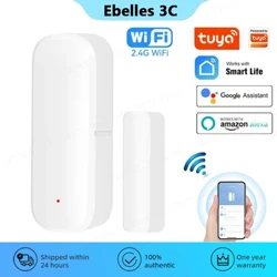 Tuya Smart Home WiFi Door Sensor Alarm Window Door Open/Closed Detectors Varnostna zaščita Smart Life Voice for Alexa Google