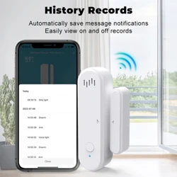 Tuya Smart WiFi Dørsensor Smart Door Åpen/Lukket Detektorer Vindussensor Sikkerhetsalarmsystem Fungerer med Alexa Google Home