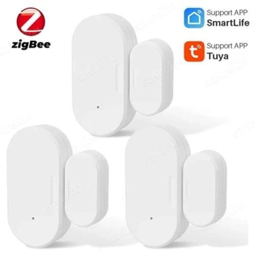 I-Tuya ZigBee Smart Door Window Sensor Door Vula Ama-Detector Avaliwe I-Smart Home Security Alamu System ye-Alexa Google