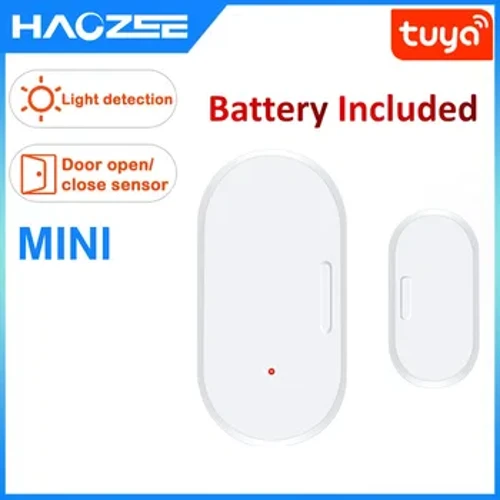 Tuya Smart ZigBee Senzor de contact pentru fereastră ușă Detectoare fără fir Suport pentru deschidere/închidere Zigbee2mqtt Asistent acasă