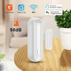 Braiteoir Aláraim Fuinneog Doras Tuya Smart WiFi Brathadóirí Dúnta Oscailte Aláram Baile Wifi Comhoiriúnach le Alexa Google Home
