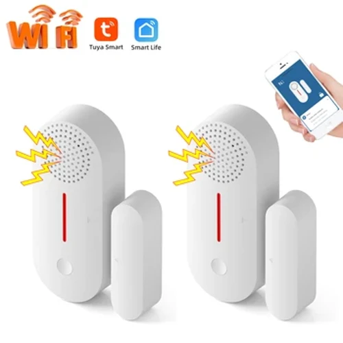 Tuya WiFi เซ็นเซอร์ประตูหน้าต่างประตูเปิดเครื่องตรวจจับเสียงปลุก Timed ARM ปลดอาวุธ Smart Home Security Protection Smart Life APP