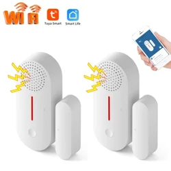 Tuya WiFi durvju logu sensors Durvju atvēršanas detektors skaņas trauksmes laika iestatījums atslēgt Viedās mājas drošības aizsardzība Smart Life APP