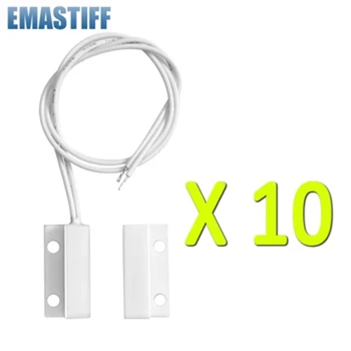 murang 10pcs MC-38 Wired Door Window Sensor MC38 Magnetic Switch normally Closed NC para sa aming Home gsm pstn Wire Alarm System
