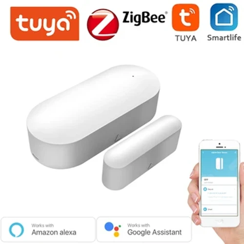 Tuya WiFi/Zigbee Door Window Sensor Garage Door Detector Compatible Sa Alexa Google Home Smar tLife APP Libreng Customized na LOGO