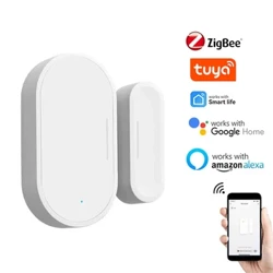 Tuya Zigbee 3.0 Smart Tür-/Fenstersensor Zigbee2MQTT Tür Offen-Geschlossen-Detektoren Smart Life APP Steuerung über Alexa Google Home
