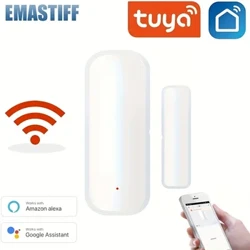 Tuya WiFi Smart Door Sensor Rilevatori di porte aperte e chiuse Sistema di allarme di protezione della sicurezza domestica intelligente Controllo APP Smart Life