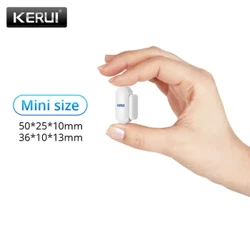 KERUI 433 MHz Kabelloser Mini-Klein-Mikro-Heimsicherheits-Tür-/Fenstersensor-Detektor Anti-Manipulation für GSM WIFI Alarmsystem