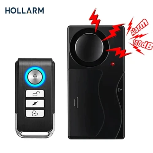 Alarm Getaran Nirkabel Hollarm Alarm Anti-Theft Alarm Pintu lan Jendela kanthi Sensor Keamanan Sepeda Motor Jarak Jauh