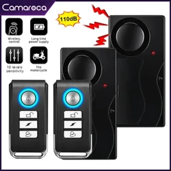 Camaroca Wireless Vibration Alarm Dier a Fënster Anti-Déifstallalarm Mat Fernsteierung 110dB Motorrad Vëlo Sécherheetssensoren