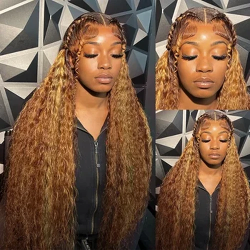 30 Intshi 180%13x4 I-Deep Wave Izinwele Zezinwele Zomuntu Amawigi Acwebile Acwebile Akhanye Ngaphambili Iwigi Yase-Brazilian Remy Gqamisa I-Ombre Lace Wigs Kwabesifazane