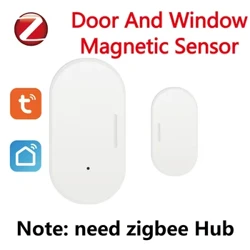 Tuya Zigbee Magnetski senzor za vrata i prozore Bežična veza Pametni dom Bežični detektori vrata Magnetska automatizacija vrata