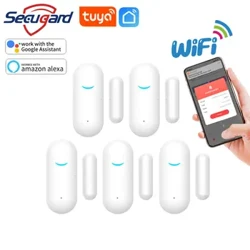 Tuya WiFi Dørsensor Vindue Åben/Lukket Detektor Wholesal APP Notifikation Smart Home Security Alarm For Alexa Google