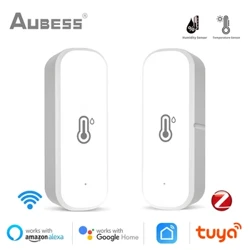 Tuya Smart ZigBee / WiFi сензор за температура и влажност внатрешен хигрометар Термометар App SmartLife преку Alexa Google Assistant