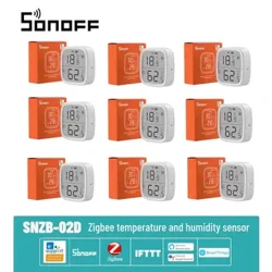 SONOFF SNZB-02D Zigbee Сензор за температура и влажност Интелигентна домашна автоматизация Монитор в реално време Ewelink Alexa Google Домашен асистент