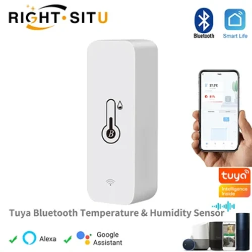 Tuya BT Akylly temperatura çyglylygy datçigi Içerki gigrometr Bluetooth-gabat gelýän APP uzakdan dolandyryş Alexa Google Home bilen işleýär