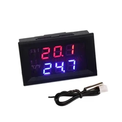 DC 12V LED raqamli termostat haroratni nazorat qilish elektron termometr termoregulyatori kalit moduli NTC aqlli harorat sensori