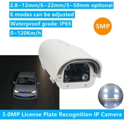 Cameră IP LPR 5MP Lentile varifocale 5MP IP Vehicule Recunoaștere a numărului de înmatriculare Cameră LPR în aer liber pentru parcare autostradă