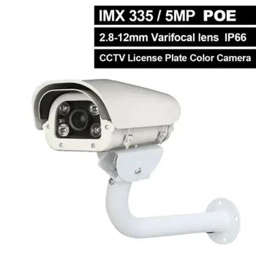 5.0MP Aitheantas Pláta Ceadúnais Feithicleach LPR ANPR 5MP IMX 335 Sliseanna 2.8-12mm Ceamara POE ONVIF Allamuigh Uiscedhíonach Do pháirceáil
