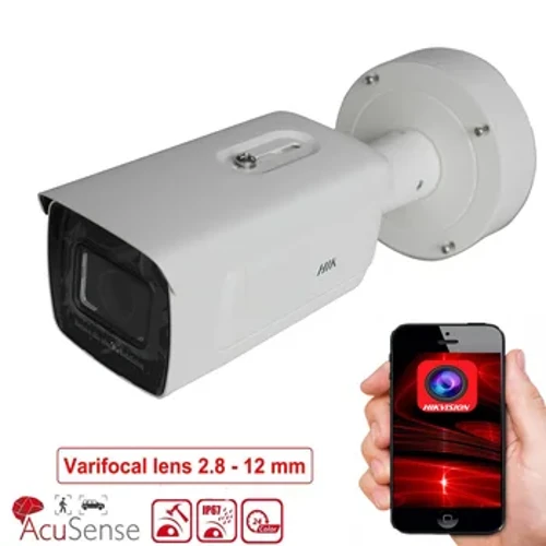 Lugha ya Hik mutil iDS-2CD7AC5G0-IZHS(2.8-12mm) Kamera ya IP ya Utambuzi wa Bamba la Leseni ya 4MP, PoE ya Ndani ya Nje ANPR LPR Bullet