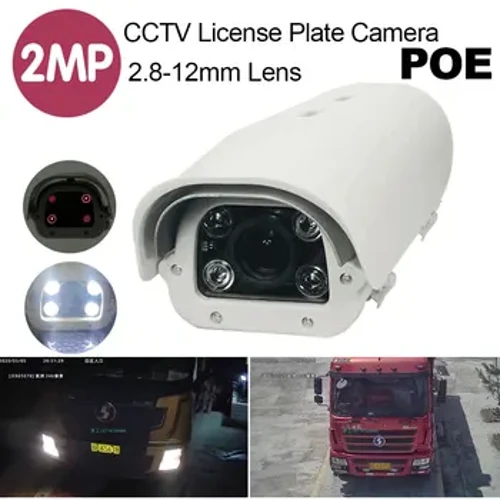 Aitheantas Pláta Ceadúnais Nua 1080P Feithicleach LPR ANPR 2MP 2.8-12mm POE Dath Ceamara ONVIF Allamuigh Uiscedhíonach Do charrchlós