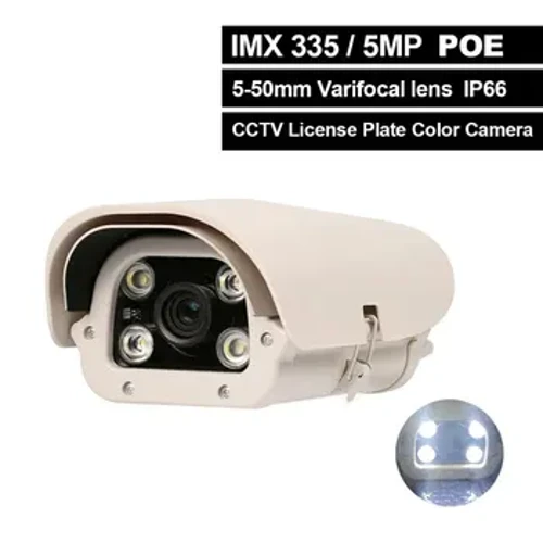 Camera LPR 5MP Ar Gyfer Parcio Priffordd Camera IP Lens Amrywffocal 5MP Cerbydau IP Rhif Trwydded Adnabod Platiau Camera LPR