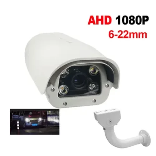 2.0MP 1080P Vehicul de recunoaștere a plăcuței de înmatriculare 1080P AHD Cameră LPR 6-22mm Lentile 4 LED Adecvat în aer liber Impermeabil pentru parcare