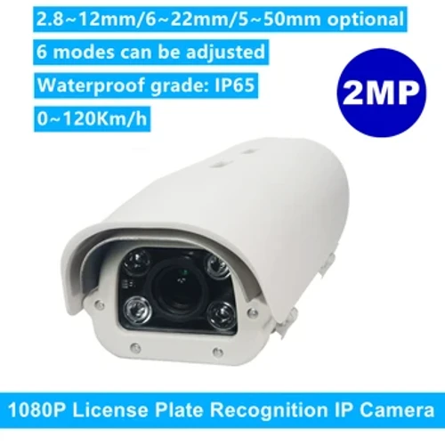 1080p Fahrzeugkennzahlen-Plattenerkennung 2,8-12 mm 6-22 mm 5-50 mm Varifokalobjektiv LPR IP-Kamera für den Parkplatz auf dem Autobahn Onvif