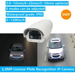 Cho Đường Cao Tốc Bãi Đậu Xe 5MP LPR IP Ống Kính Varifocal 5MP IP Xe Biển Số Nhận Dạng LPR Camera Ngoài Trời