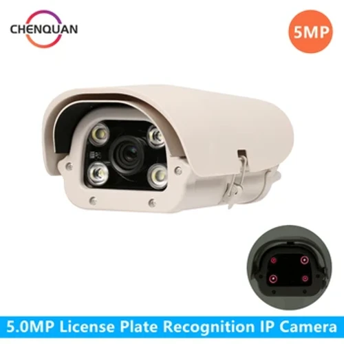5MP Cydnabyddiaeth Plât Trwydded Vechile LPR IR LED POE Camera ONVIF Awyr Agored gwrth-ddŵr Camera LPR 6-22mm Lens Varifocal