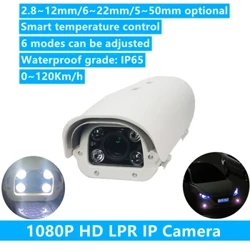 2MP Ánh Sáng Trắng LED Biển Số Xe Nhận Dạng Ống Kính Varifocal LPR Camera IP Cho Bãi Đậu Xe Đường Cao Tốc