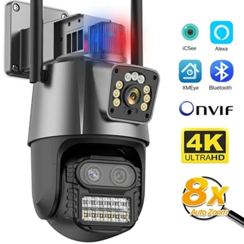 9MP Tolu Lens WIFI IP Meapueata 4K HD Lua Mata PTZ Meapueata Su'e Ta'avale Saogalemu CCTV Meapueata 4MP P2P Mata'ituina Vitio iCSee