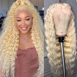 613 Blonde Deep Wave 30 40 Inisi 250 Density 13x4 Sauni E Fa'a Pi'i Fa'aulu Fa'atagata.