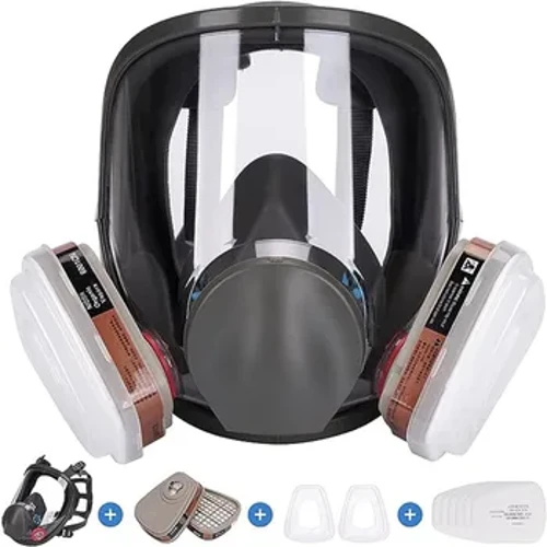 Anti-Fog 6800 dujinė kaukė pramoninis dažymas purškiamas respiratorius saugaus darbo filtras, dulkėms atsparus viso veido apsauga nuo formaldehido