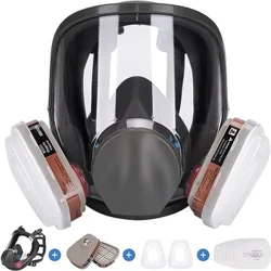 Mặt nạ chống sương mù 6800 Mặt nạ phòng độc phun sơn công nghiệp Bộ lọc làm việc an toàn Chống bụi Bảo vệ toàn diện Formaldehyde