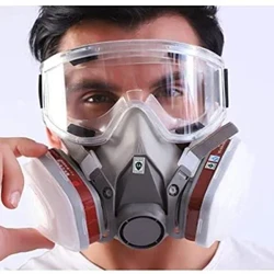 6200 tipa gāzmaska ​​rūpnieciskā puse sejas krāsošanas izsmidzināšanas respirators ar aizsargbrillēm uzvalks drošības darba filtrs Nomainīt
