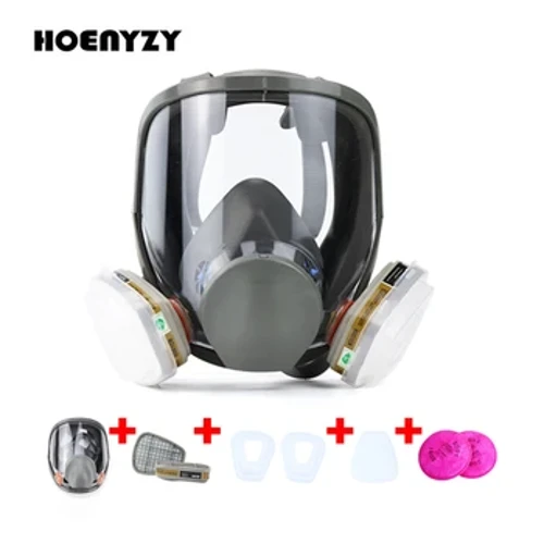 Anti-Fog 6800 To'liq yuz gaz niqobi sanoat bo'yash purkagich respirator xavfsizlik ish filtri Formaldegid himoyasi
