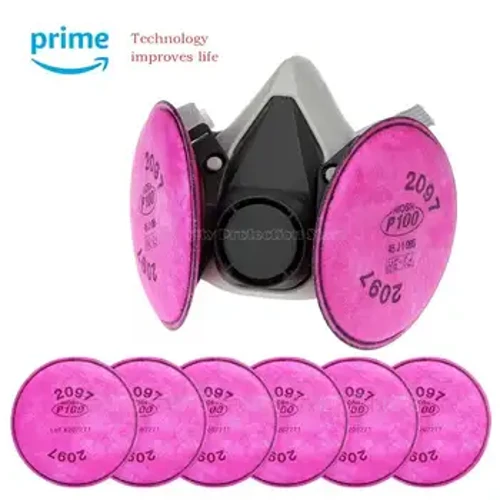 6200 With 2097 Dust Respirator Dust Polishing and Cutting Fiber Welding Fume Organic Gas Activated Carbon Mask Antivirus for 3m