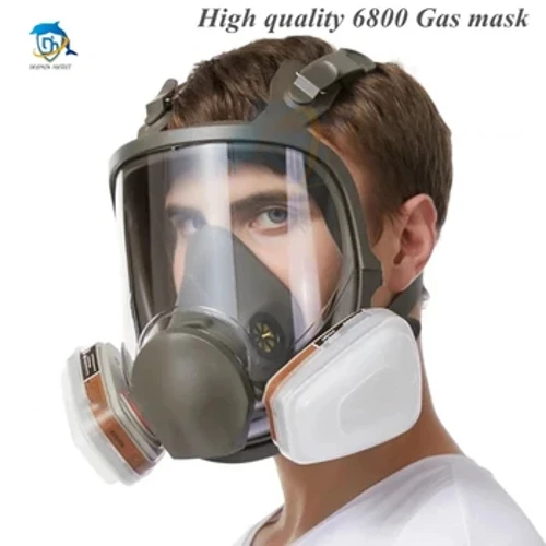 6800 Przeciwmgielny maska ​​pełnotwarzowa Maska gazowa Malowanie przemysłowe Respirator natryskowy Bezpieczeństwo Filtr pracy Ochrona formaldehydu