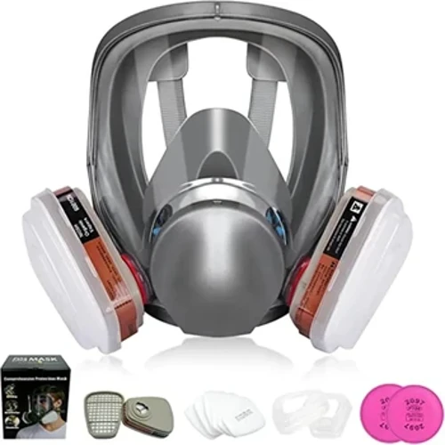 Anti-Fog 6800 dujinė kaukė pramoninis dažymas purškiamas respiratorius saugaus darbo filtras, dulkėms atsparus viso veido apsauga nuo formaldehido