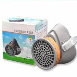 Mặt nạ chống bụi khí mới Mặt nạ phòng độc khí hóa học Hộp lọc carbon để phun sơn An toàn lao động công nghiệp
