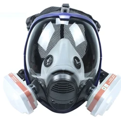 Masc Ceimiceach 6800 7 in 1 Measca Gáis Riospráide Dustproof Péinte Sprae Lotnaidicídí Scagairí Aghaidh Iomlána Silicone Le haghaidh Táthú Saotharlainne