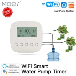 Tuya WiFi Smart Watering Machine Sistema di controllo automatico delle piante a microgoccia Sistema di irrigazione del giardino Ricaricabile per Alexa Google