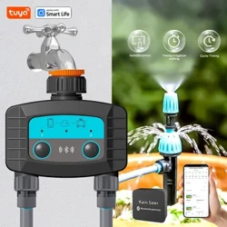 1 pz Tuya Smart Sprinkler Timer, doppio sistema di irrigazione per tubo da giardino Bluetooth, timer per acqua esterna per tubi da giardino, programmabile